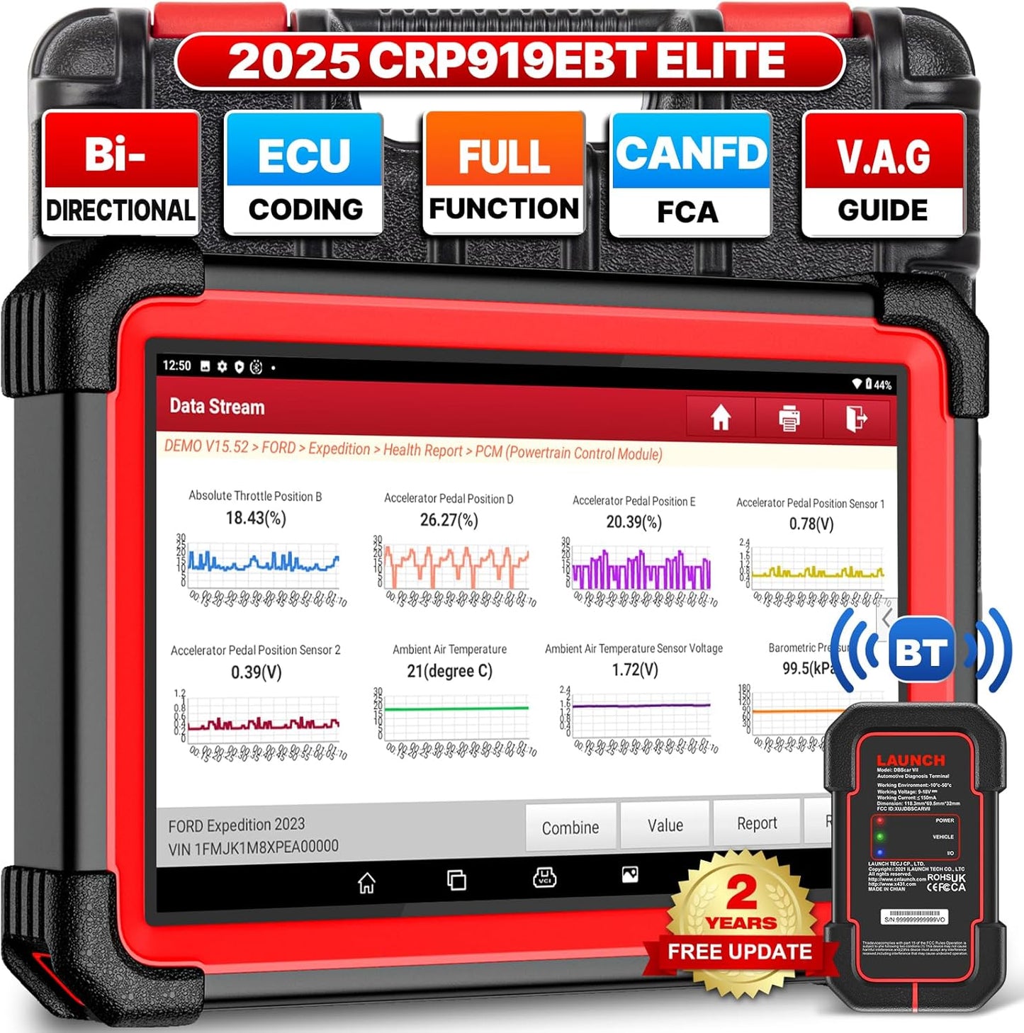 Launch X431 CRP919EBT 2025 escáner de diagnóstico de sistema completo