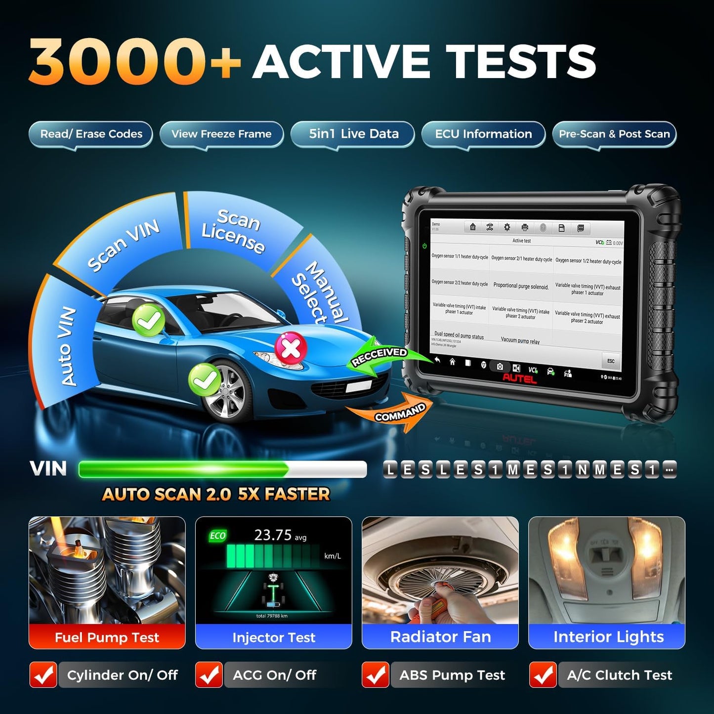 Autel Escaner MaxiSys MS906 PRO, 2025 MS906PRO DoIP CAN FD, FCA