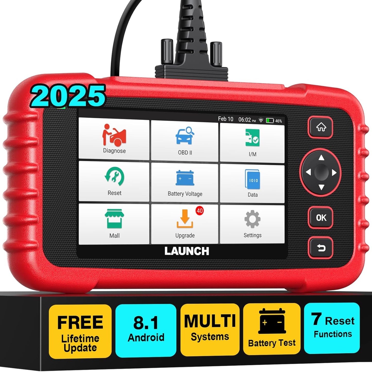 LAUNCH OBD2 Escaner CRP123X Elite, 2025 actualización gratis
