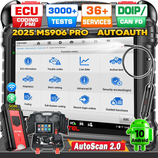 Autel Escaner MaxiSys MS906 PRO, 2025 MS906PRO DoIP CAN FD, FCA