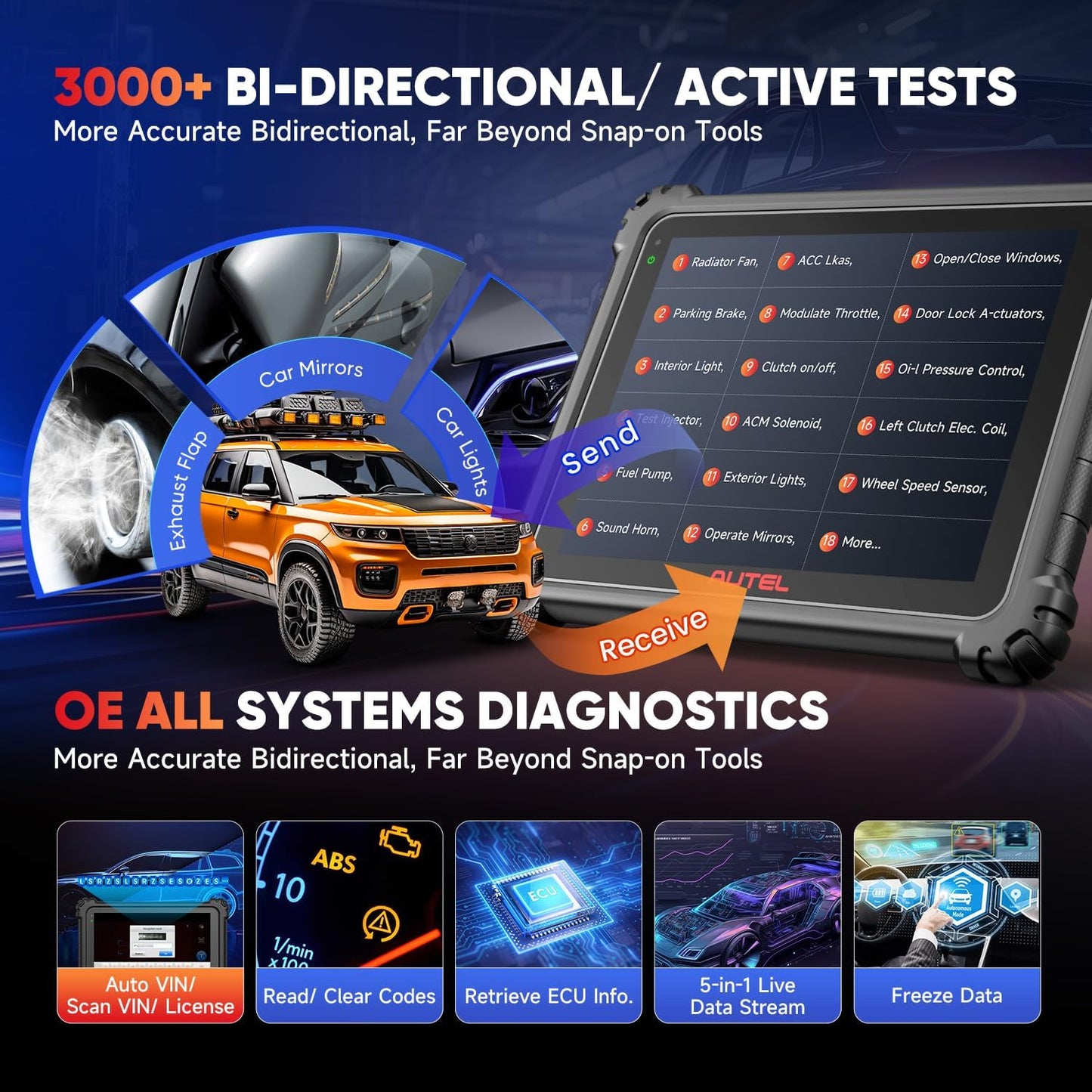 Autel MaxiSYS Ultra Escáner Inteligente 2025 Ultra Lite MS909 Elite 2 Pro
